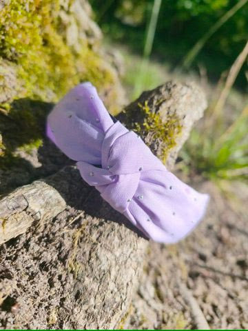 Serre tête bandeau violet clair + strass