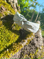 Serre tête bandeau vert amande avec pois doré