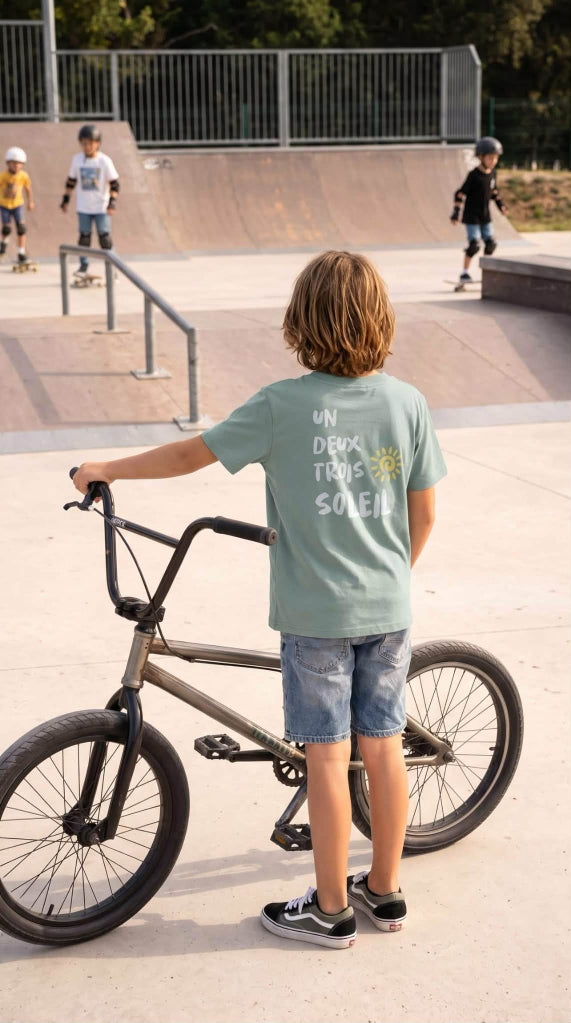 T-shirt enfant un, deux, trois soleil
