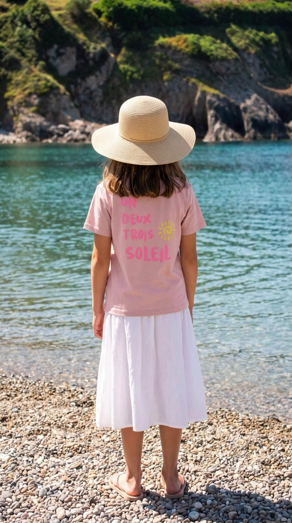 T-shirt enfant un, deux, trois soleil