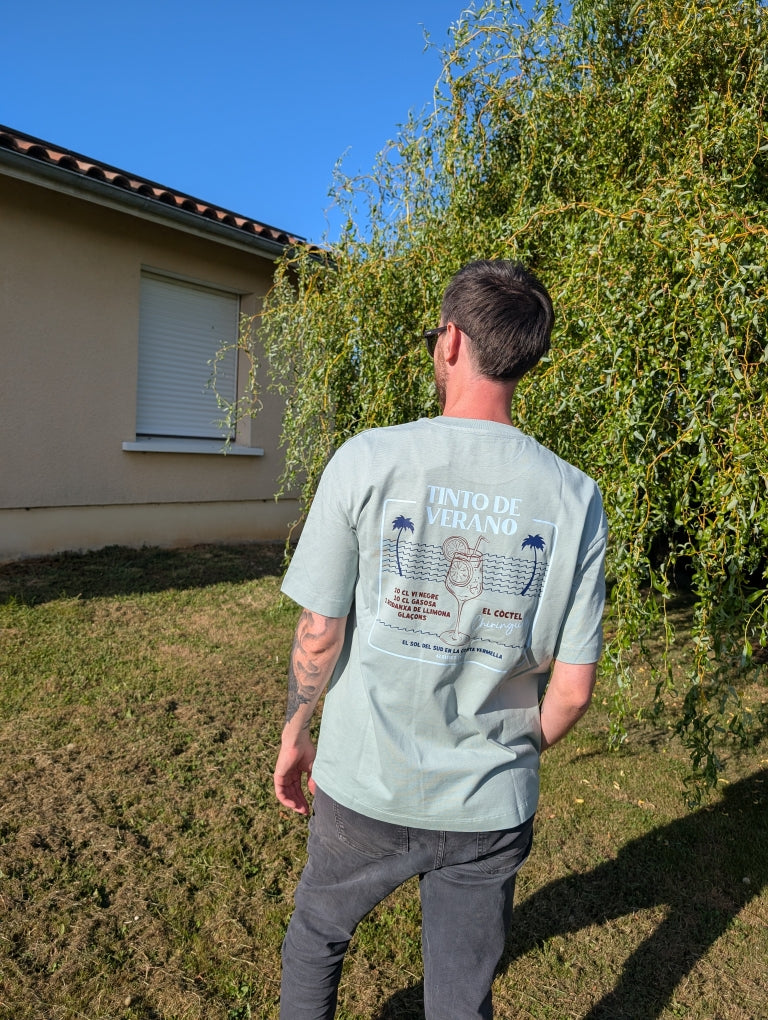 T-shirt Tinto bleu vert (vert d'eau) Homme