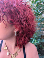 Boucles d'Oreilles Blanche et Or
