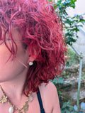 Boucles d'Oreilles Blanche et Or